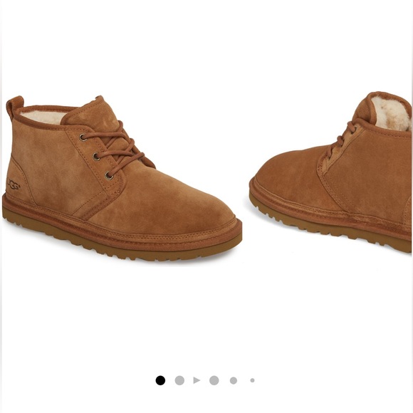 *GIFTABLE* UGG Neumel plush lined chukka boot bootie chestnut suede 9 New NIB - Picture 1 of 5